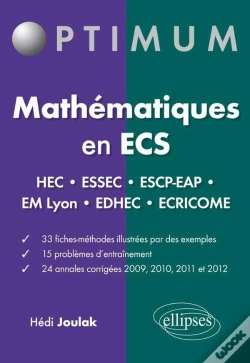 Capa do artigo Mathématiques En Ecs - Fiches-Méthodes, Problèmes Et Annales Corrigées - Hec - Essec - Escp-Eap - Em Lyon - Edhec - Écricome
