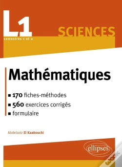 Capa do artigo Mathématiques L1 : Le Cours En 170 Fiches-Méthodes Et 540 Exercices Corrigés
