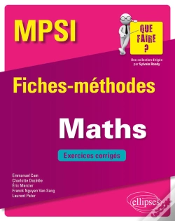 Capa do artigo Mathématiques Mpsi - Fiches-Méthodes Et Exercices Corrigés