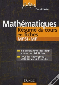 Capa do artigo Mathématiques ; Mpsi, Mp ; Résumé Du Cours En Fiches (2e Édition)