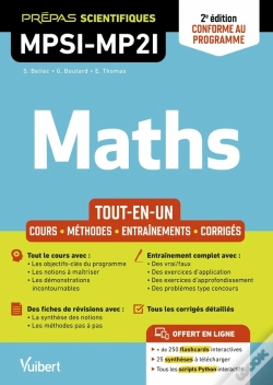 Capa do artigo Mathématiques Mpsi-Mp2i - Tout-En-Un : Cours - Synthèse - Méthodes Détaillées - Exercices Corrigés Conforme À La Réforme 2021
