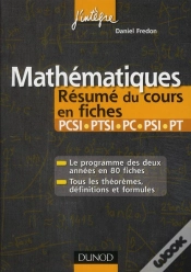 Capa do artigo Mathématiques ; Pcsi, Ptsi, Pc, Psi, Pt ; Résumé Du Cours En Fiches (2e Édition)