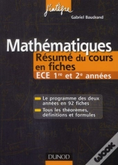 Mathematiques Resumes Du Cours En Fiches Ece 1re Et 2e Annees