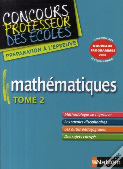Capa do artigo Mathématiques T.2 ; Concours Professeur Des Écoles (Édition 2008)