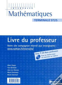 Capa do artigo Mathematiques Terminale St2s (Intervalle) Professeur + Cd - 2008