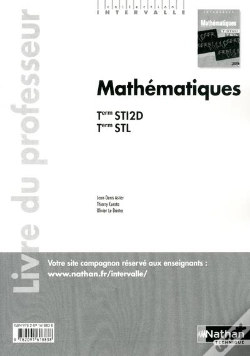Capa do artigo Mathematiques Terminale Sti2d/Stl (Intervalle) Livre Du Professeur 2012