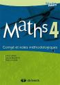 Maths 4 ; Corrigé Et Note Méthodologiques - Preview