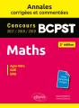Maths Bcpst -  Annales Corrigées Et Commentées 2017-2018-2019 - Concours Agro-Veto, G2e, Ens - 2e Édition - Preview