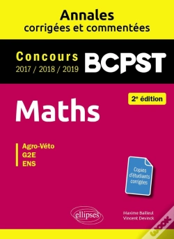 Capa do artigo Maths Bcpst -  Annales Corrigees Et Commentees 2017-2018-2019 - Concours Agro-Veto, G2e, Ens