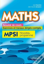 Capa do artigo Maths Resume De Cours Exercices & Travaux Diriges Corriges Mpsi Nouveau Programme 2013
