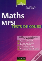 Capa do artigo Maths ; Tests De Cours Mpsi ; Testez-Vous Et Progressez !