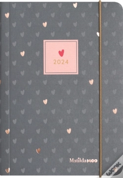 Capa do artigo Matilda Moo Grey Page-A-Day A6 Flex Diary 2024