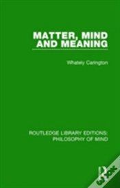 Capa do artigo Matter, Mind And Meaning