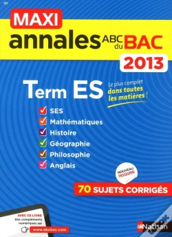 Capa do artigo Maxi Annales Bac 2013 Terminale Es