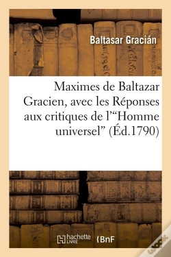Capa do artigo Maximes De Baltazar Gracien Edition 1790