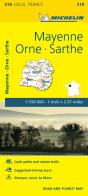 Mayenne, Orne, Sarthe France Local Map 310 - Preview