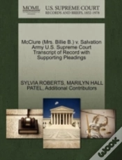 Capa do artigo Mcclure (Mrs. Billie B.) V. Salvation Army U.S. Supreme Court Transcript Of Record With Supporting Pleadings