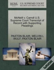 Capa do artigo Mcneill V. Carroll U.S. Supreme Court Transcript Of Record With Supporting Pleadings