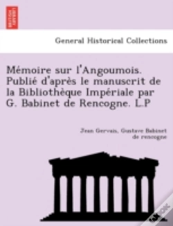 Capa do artigo Me Moire Sur L'Angoumois. Publie  D'Apre