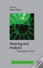 Capa do artigo Meaning And Analysis: New Essays On Grice