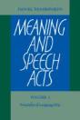 Meaning And Speech Acts 2 Volume Set - Preview