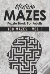 Capa do artigo Medium Mazes Puzzle Book For Adults 100 Mazes - Vol 1