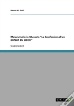 Capa do artigo Melancholie In Mussets "La Confession D'Un Enfant Du Siecle"