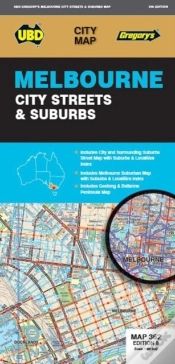Capa do artigo Melbourne City Streets & Suburbs Map 362 8th Ed