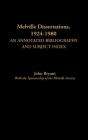Melville Dissertations, 1924-1980 - Preview