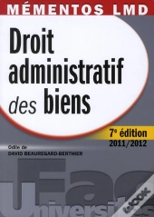 Mementos Lmd Droit Administratif Des Biens,7eme Edition