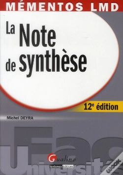 Capa do artigo Mementos Lmd - La Note De Synthese, 12e Edition