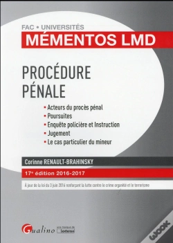 Capa do artigo Mementos Lmd - Procedure Penale 2016-2017, 17eme