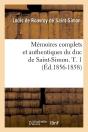 Memoires De Saint Simon T.1 Edition 1856 1858 - Preview