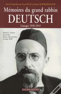 Capa do artigo Mémoires Du Grand Rabbin Deutsch ; Limoges 1939-1945