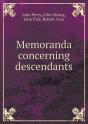 Memoranda Concerning Descendants - Preview