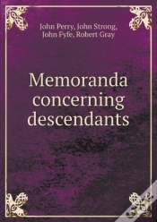 Capa do artigo Memoranda Concerning Descendants