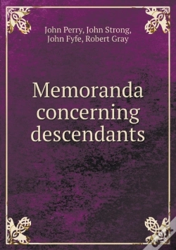 Capa do artigo Memoranda Concerning Descendants