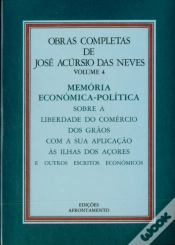 Capa do artigo Memória económica-política sobre a liberdade do comércio dos grãos com a sua aplicação às ilhas dos açores, e outros escritos económicos