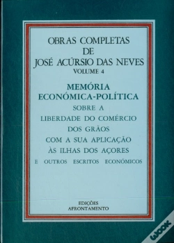 Capa do artigo Memória económica-política sobre a liberdade do comércio dos grãos com a sua aplicação às ilhas dos açores, e outros escritos económicos