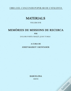 Capa do artigo Memòries De Missions De Recerca. Volum Xvii