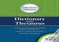 Merriam-Webster'S Dictionary And Thesaurus