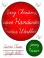Merry Christmas Cursive Handwriting Practice Workbook - Preview