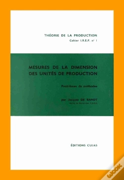 Capa do artigo Mesures De La Dimension Des Unités De Production T.1 ; Problèmes De Méthodes