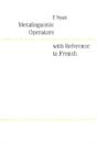 Metalinguistic Operators With Reference To French - Preview