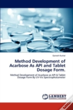 Capa do artigo Method Development Of Acarbose As Api And Tablet Dosage Form.