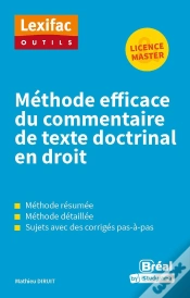 Capa do artigo Méthode Efficace Du Commentaire De Texte Doctrinal En Droit