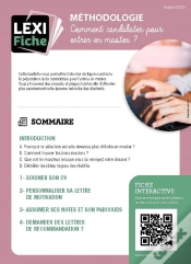 Capa do artigo Méthodologie : Comment Candidater Pour Entrer En Master