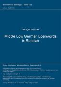Middle Low German Loanwords In Russian