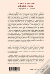 Capa do artigo Mille Et Une Nuits Et Le Récit Oriental ; En Espagne Et En Occident