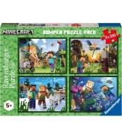 Capa do artigo Minecraft Puzzle 4x100 Bumper Pack